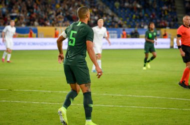 Dnipro, Ukrayna - 10 Eylül 2019: Ukrayna milli takımı Ukrayna ile Ukrayna milli takımı arasında oynanan dostluk karşılaşmasında Mykyta Burda oyuncusu