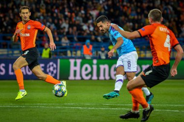 KHARKIV, UKRAINE - September 18, 2019: Ilkay Gundogan during the UEFA Champions League match between Shakhtar Donetsk vs Manchester City (England), Ukraine