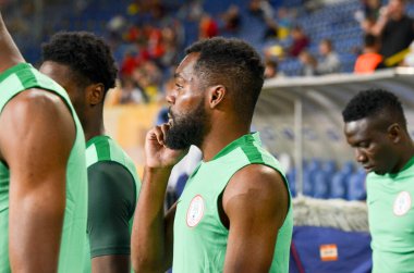 DNIPRO, UKRAINE - September 10, 2019: Bryan Idowu during the friendly match between national team Ukraine against Nigeria national team, Ukraine