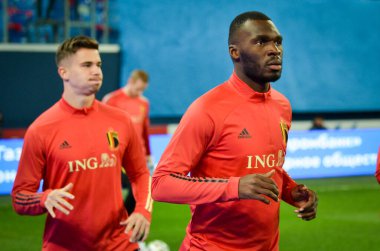 SAINT-PETERSBURG, RUSSIA - November 16, 2019: Belgium national football team training session during UEFA EURO 2020 qualifying match between Russia against Belgium, Russia