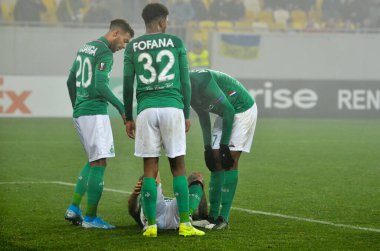 LVIV, UKRAINE - November 07, 2019: Wesley Fofana player during the UEFA Europa League match between Alexandria (Ukraine) vs AS Saint Etienne (France), Ukraine