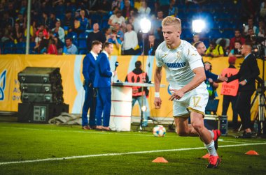 DNIPRO, UKRAINE - September 10, 2019: Oleksandr Zinchenko player during the friendly match between national team Ukraine against Nigeria national team, Ukraine