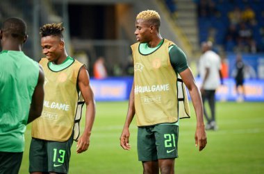 DNIPRO, UKRAINE - September 10, 2019: Victor Osimhen player during the friendly match between national team Ukraine against Nigeria national team, Ukraine