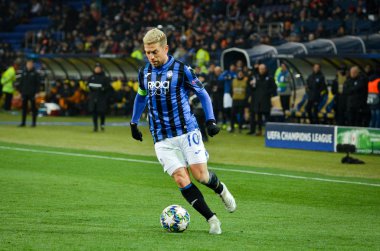 KHARKIV, UKRAINE - December 11, 2019: Papu Gomez player during the UEFA Champions League match between Shakhtar vs Atalanta Bergamasca Calcio BC (Italy), Ukraine