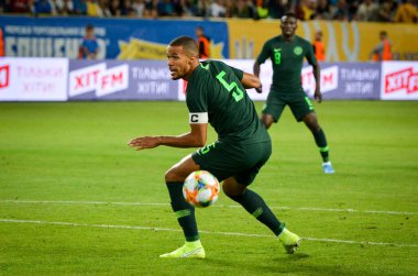 DNIPRO, UKRAINE - September 10, 2019: William Troost-Ekong player during the friendly match between national team Ukraine against Nigeria national team, Ukraine