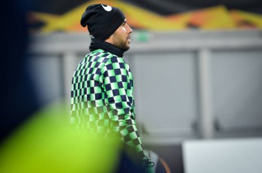 Lviv, Ukrayna - 28 Kasım 2019: Uefa Avrupa Ligi karşılaşmasında Woldria - Wolfsburg (Almanya), Ukrayna