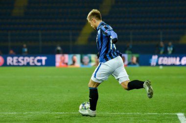 KHARKIV, UKRAINE - December 11, 2019: Papu Gomez player during the UEFA Champions League match between Shakhtar vs Atalanta Bergamasca Calcio BC (Italy), Ukraine