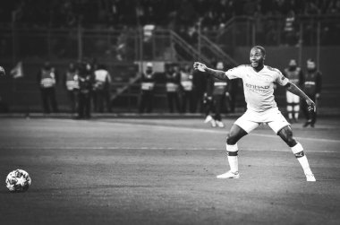 KHARKIV, UKRAINE - September 18, 2019: Raheem Sterling player during the UEFA Champions League match between Shakhtar Donetsk vs Manchester City (England), Ukraine
