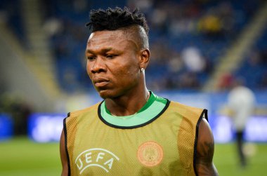 DNIPRO, UKRAINE - September 10, 2019: Samuel Kalu player during the friendly match between national team Ukraine against Nigeria national team, Ukraine