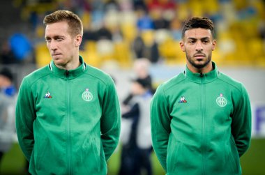 LVIV, UKRAINE - November 07, 2019:   Robert Beric during the UEFA Europa League match between Alexandria (Ukraine) vs AS Saint Etienne (France), Ukraine
