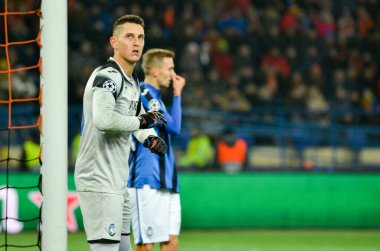 KHARKIV, UKRAINE - December 11, 2019: Pierluigi Gollini player during the UEFA Champions League match between Shakhtar vs Atalanta Bergamasca Calcio BC (Italy), Ukraine