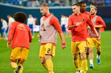 SAINT-PETERSBURG, RUSSIA - November 16, 2019: Toby Alderweireld training session during UEFA EURO 2020 qualifying match between Russia against Belgium, Russia