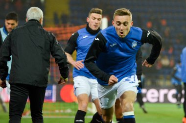 KHARKIV, UKRAINE - December 11, 2019: Timothy Castagne player during the UEFA Champions League match between Shakhtar vs Atalanta Bergamasca Calcio BC (Italy), Ukraine