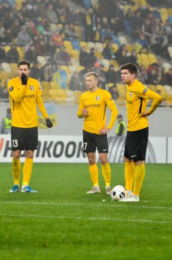 LVIV, UKRAINE - November 07, 2019: Alexandria  player during the UEFA Europa League match between Alexandria (Ukraine) vs AS Saint Etienne (France), Ukraine
