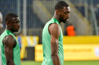 DNIPRO, UKRAINE - September 10, 2019: Football player during the friendly match between national team Ukraine against Nigeria national team, Ukraine
