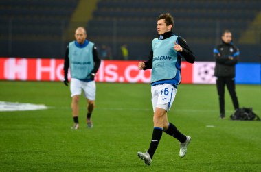 KHARKIV, UKRAINE - December 11, 2019: Marten de Roon players during the UEFA Champions League match between Shakhtar vs Atalanta Bergamasca Calcio BC (Italy), Ukraine