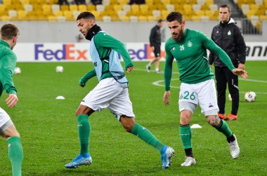 LVIV, UKRAINE - November 07, 2019: Mathieu Debuchy player during the UEFA Europa League match between Alexandria (Ukraine) vs AS Saint Etienne (France), Ukraine