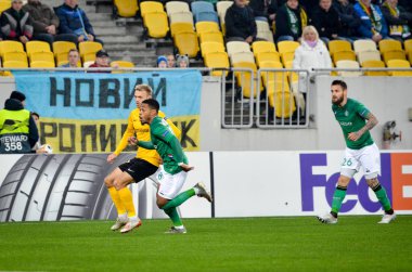 LVIV, UKRAINE - November 07, 2019: Arnaud Nordin player during the UEFA Europa League match between Alexandria (Ukraine) vs AS Saint Etienne (France), Ukraine