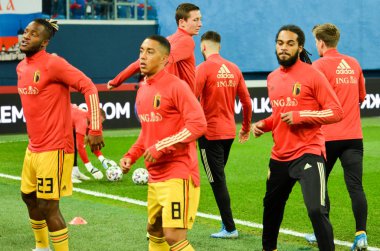 SAINT-PETERSBURG, RUSSIA - November 16, 2019: Youri Tielemans  training session during UEFA EURO 2020 qualifying match between Russia against Belgium, Russia