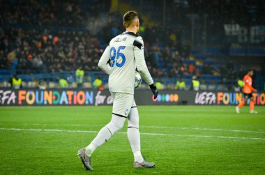 KHARKIV, UKRAINE - December 11, 2019: Pierluigi Gollini player during the UEFA Champions League match between Shakhtar vs Atalanta Bergamasca Calcio BC (Italy), Ukraine