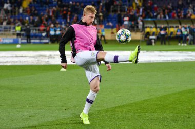 KHARKIV, UKRAINE - September 18, 2019: Kevin De Bruyne during the UEFA Champions League match between Shakhtar Donetsk vs Manchester City (England), Ukraine