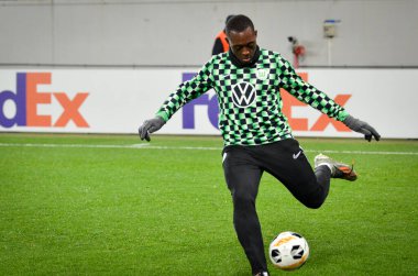 Lviv, Ukrayna - 28 Kasım 2019: Uefa Avrupa Ligi karşılaşmasında Woldria - Wolfsburg (Almanya), Ukrayna
