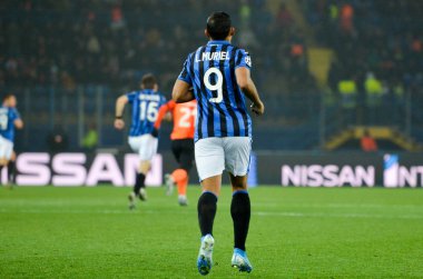 KHARKIV, UKRAINE - December 11, 2019: Luis Muriel player during the UEFA Champions League match between Shakhtar vs Atalanta Bergamasca Calcio BC (Italy), Ukraine
