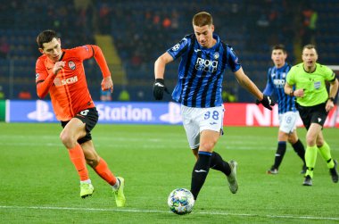 KHARKIV, UKRAINE - December 11, 2019: Mario Pasalic player during the UEFA Champions League match between Shakhtar vs Atalanta Bergamasca Calcio BC (Italy), Ukraine