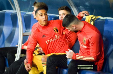 SAINT-PETERSBURG, RUSSIA - November 16, 2019: Youri Tielemans player during UEFA EURO 2020 qualifying match between national team Russia against Belgium national team, Russia