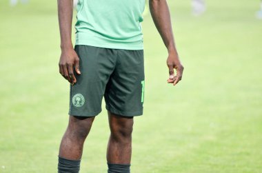 DNIPRO, UKRAINE - September 10, 2019: Football player during the friendly match between national team Ukraine against Nigeria national team, Ukraine