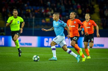 KHARKIV, UKRAINE - September 18, 2019: Gabriel Jesus during the UEFA Champions League match between Shakhtar Donetsk vs Manchester City (England), Ukraine