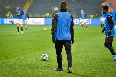 KHARKIV, UKRAINE - December 11, 2019: Ruslan Malinovskyi during the UEFA Champions League match between Shakhtar vs Atalanta Bergamasca Calcio BC (Italy), Ukraine