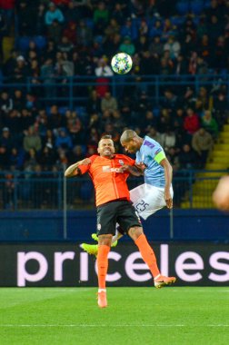 KHARKIV, UKRAINE - September 18, 2019: Fernandinho player during the UEFA Champions League match between Shakhtar Donetsk vs Manchester City (England), Ukraine