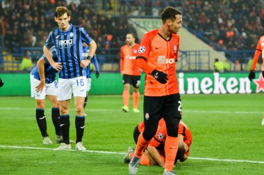 KHARKIV, UKRAINE - December 11, 2019: Marten de Roon player during the UEFA Champions League match between Shakhtar vs Atalanta Bergamasca Calcio BC (Italy), Ukraine