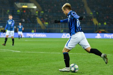 KHARKIV, UKRAINE - December 11, 2019: Papu Gomez player during the UEFA Champions League match between Shakhtar vs Atalanta Bergamasca Calcio BC (Italy), Ukraine