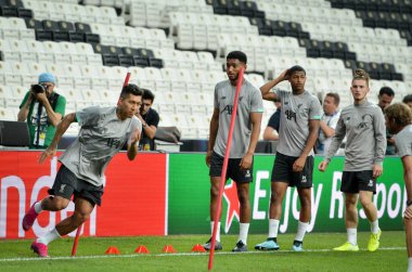 Istanbul, Turkey - August 14, 2019: Roberto Firmino before the UEFA Super Cup Finals match between Liverpool and Chelsea at Vodafone Park in Vodafone Arena, Turkey