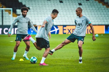 Istanbul, Turkey - August 14, 2019: Roberto Firmino before the UEFA Super Cup Finals match between Liverpool and Chelsea at Vodafone Park in Vodafone Arena, Turkey