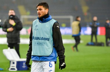 KHARKIV, UKRAINE - December 11, 2019: Jose Luis Palomino players during the UEFA Champions League match between Shakhtar vs Atalanta Bergamasca Calcio BC (Italy), Ukraine