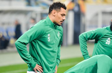 LVIV, UKRAINE - November 07, 2019: Timothee Kolodziejczak player during the UEFA Europa League match between Alexandria (Ukraine) vs AS Saint Etienne (France), Ukraine