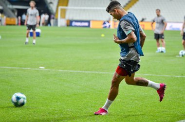 Istanbul, Turkey - August 14, 2019: Roberto Firmino before the UEFA Super Cup Finals match between Liverpool and Chelsea at Vodafone Park in Vodafone Arena, Turkey