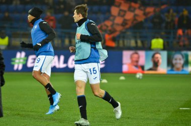 KHARKIV, UKRAINE - December 11, 2019:  Marten de Roon during the UEFA Champions League match between Shakhtar vs Atalanta Bergamasca Calcio BC (Italy), Ukraine