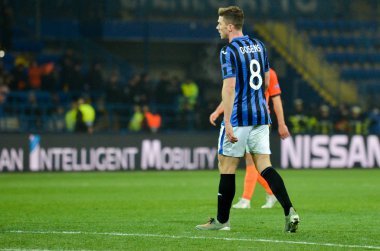 KHARKIV, UKRAINE - December 11, 2019: Robin Gosens player during the UEFA Champions League match between Shakhtar vs Atalanta Bergamasca Calcio BC (Italy), Ukraine