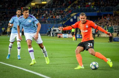 KHARKIV, UKRAINE - September 18, 2019: Rodri player during the UEFA Champions League match between Shakhtar Donetsk vs Manchester City (England), Ukraine