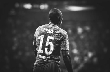 Istanbul, Turkey - August 14, 2019: Kurt Zouma player during the UEFA Super Cup Finals match between Liverpool and Chelsea at Vodafone Park in Vodafone Arena, Turkey