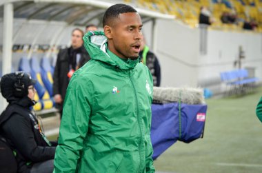 LVIV, UKRAINE - November 07, 2019: Football player during the UEFA Europa League match between Alexandria (Ukraine) vs AS Saint Etienne (France), Ukraine