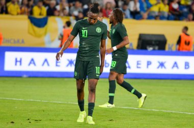 DNIPRO, UKRAINE - September 10, 2019: Joe Aribo player during the friendly match between national team Ukraine against Nigeria national team, Ukraine