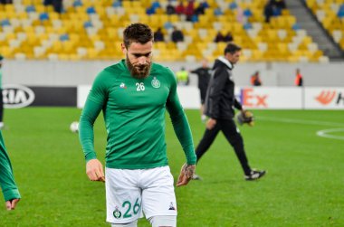 LVIV, UKRAINE - November 07, 2019: Mathieu Debuchy player during the UEFA Europa League match between Alexandria (Ukraine) vs AS Saint Etienne (France), Ukraine