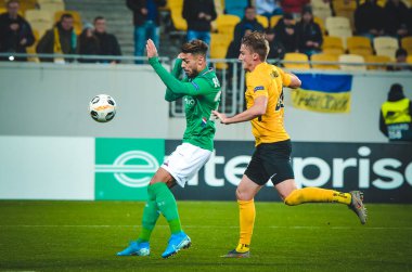 LVIV, UKRAINE - November 07, 2019: Denis Bouanga player during the UEFA Europa League match between Alexandria (Ukraine) vs AS Saint Etienne (France), Ukraine