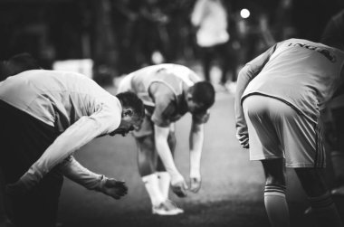 SAINT-PETERSBURG, RUSSIA - November 16, 2019: Belgium national football team training session during UEFA EURO 2020 qualifying match between Russia against Belgium, Russia