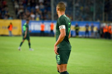 DNIPRO, UKRAINE - September 10, 2019: William Troost-Ekong player during the friendly match between national team Ukraine against Nigeria national team, Ukraine